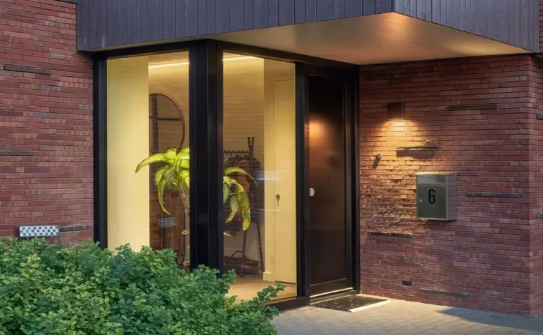 Black Modern Front Door by GEALAN
